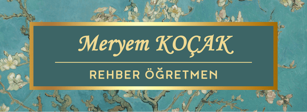 Van Gogh Badem Çiçeği Turkuaz Gold Masa İsimliği – Model 19
