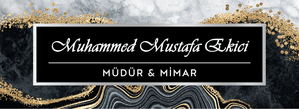 Siyah Mermer Gold Detaylı Premium Masa İsimliği – Model 7