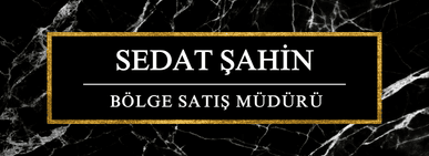 Siyah Mermer Gold Çerçeveli Masa İsimliği – Model 5